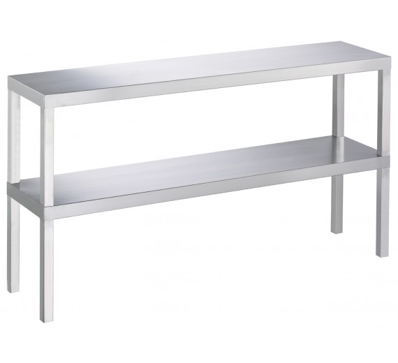 Hængeskab af rustfrit stål 1800 x 300 ECO med 2 hylder