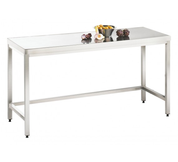 Arbejdsbord af rustfrit stål 2200 x 700 PRO