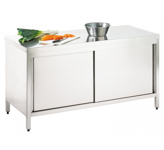 Arbejdsskab af rustfrit stål 1700 x 800 PRO