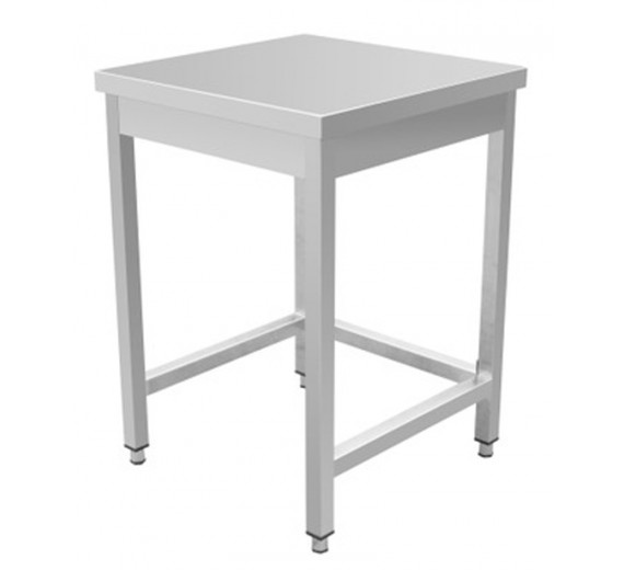 Arbejdsbord af rustfrit stål 600 x 700