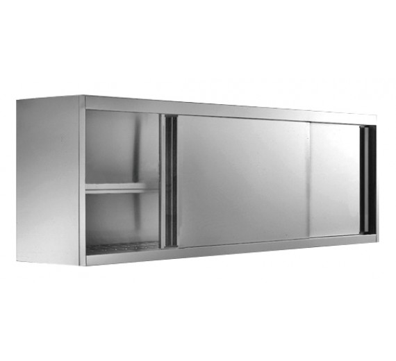 Væghængeskab af rustfrit stål 1200 x 400 ECO med låger