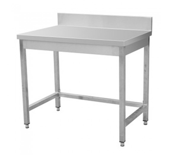 Arbejdsbord af rustfrit stål 1100 x 600 ECO med bagkant