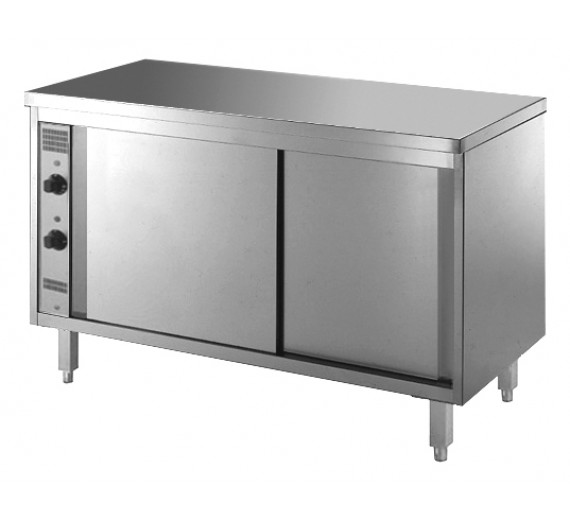 Varmeskab af rustfrit stål 1400 x 600 PRO