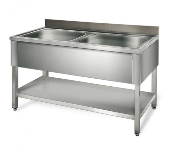 Opvaskebord ECO 1400 x 700 med 2 vaske