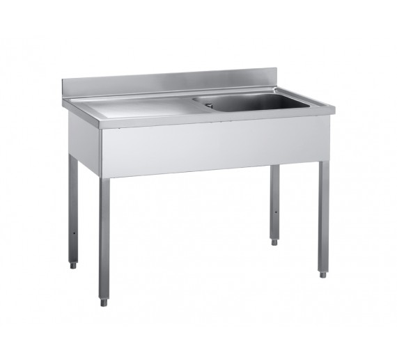 Opvaskebord ECO 1400 x 700 med 1 vask i højre side