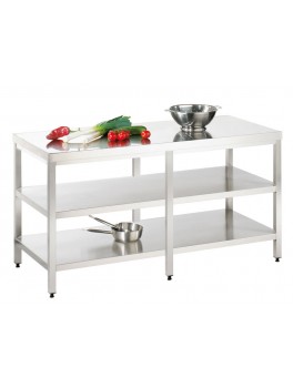 Arbejdsbordafrustfritstl2300x700PROmed2hylder-20