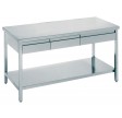 Arbejdsbord af rustfrit stål 1600 x 700 ECO med 3 skuffer