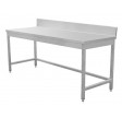 Arbejdsbord af rustfrit stål 1700 x 700 ECO med bagkant